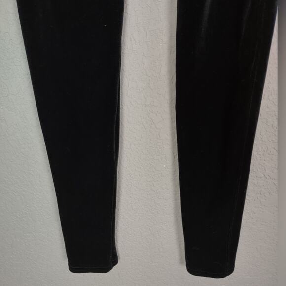 Spanx Velvet Velour Black Skinny Pull On Stretchy Pant Leggings Size Small - Picture 10 of 12